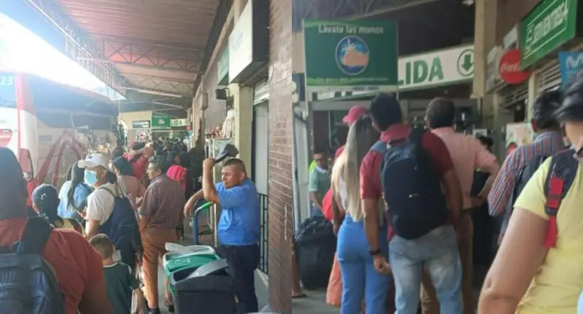 Terminal de Ibagué, en caos por revisiones de las autoridades; furia en viajeros