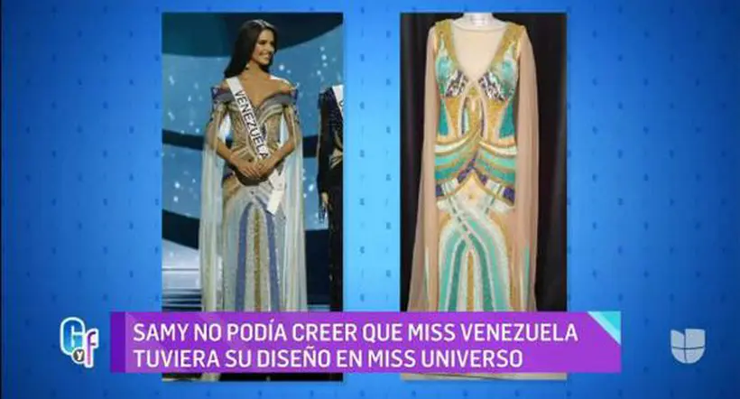 Amanda Dudamel es acusada de plagiar el vestido que usó en Miss Universo