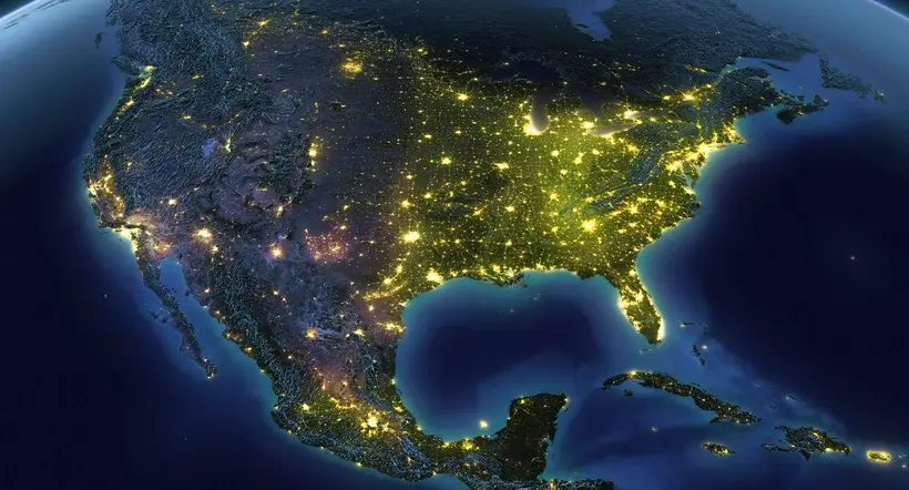 Foto de Estados Unidos desde el aire, a propósito de ovnis que no serían objetos espía de China