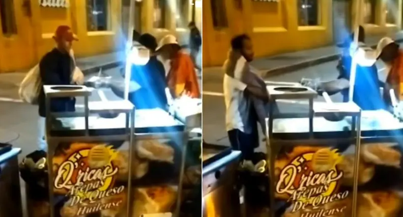 Vendedor de arepas en Manizales les dio de comer a habitantes de calle y video es viral.