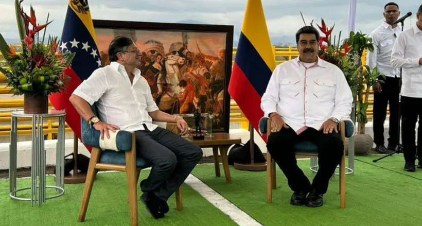 El presidente Gustavo Petro se reunió este jueves con Nicolás Maduro en la frontera colombo-venezolano. 