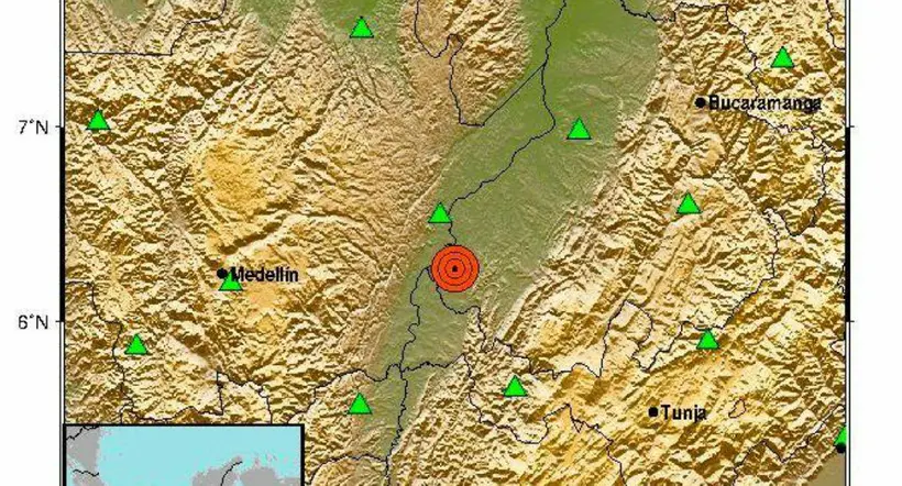Este jueves se registró un temblor cuyo epicentro fue en Santander y se sintió en Medellín y otras ciudades.