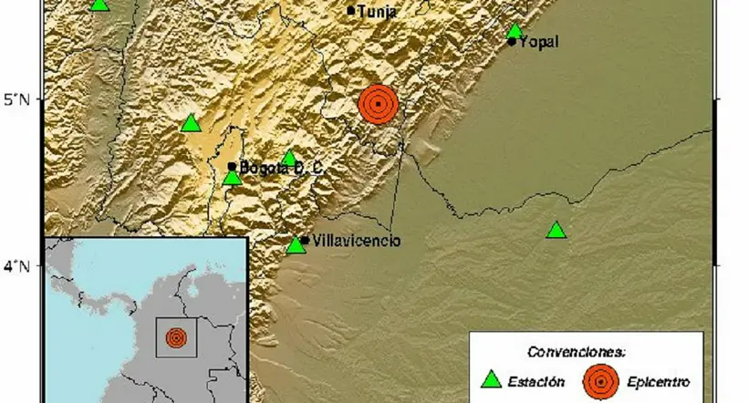 Temblor en Colombia hoy 18 de febrero en Boyacá, de magnitud 3,9