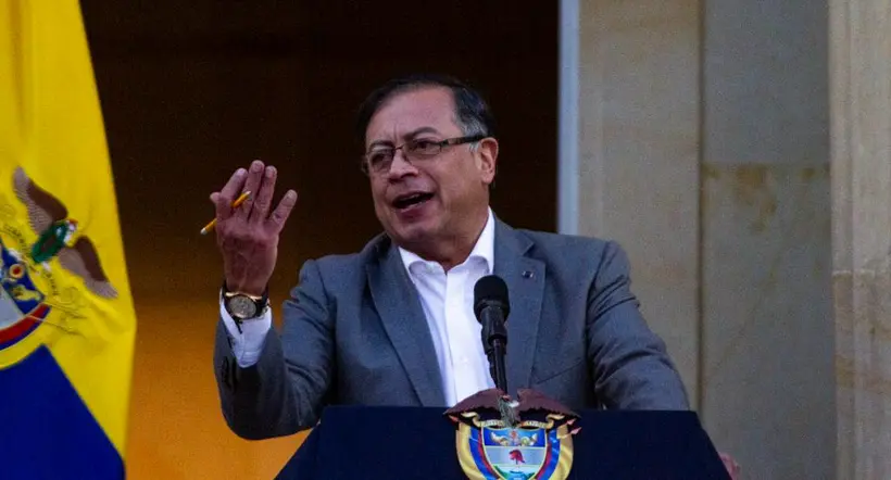 Colombia's president Gustavo Petro speaks during an event presenting a bill to reform Colombia's healthcare system, in a public act at Narino's Presidential Palace in Bogota, Colombia on February 13, 2023. (Photo by Sebastian Barros/NurPhoto)