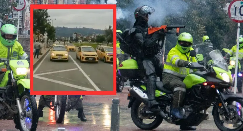 Paro de taxistas hoy en Bogotá se calienta por problemas con policías en Suba