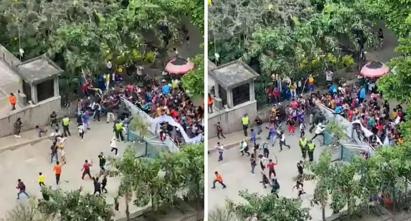 Video de los indígenas que protestaban y se metieron a la Alcaldía de Medellín