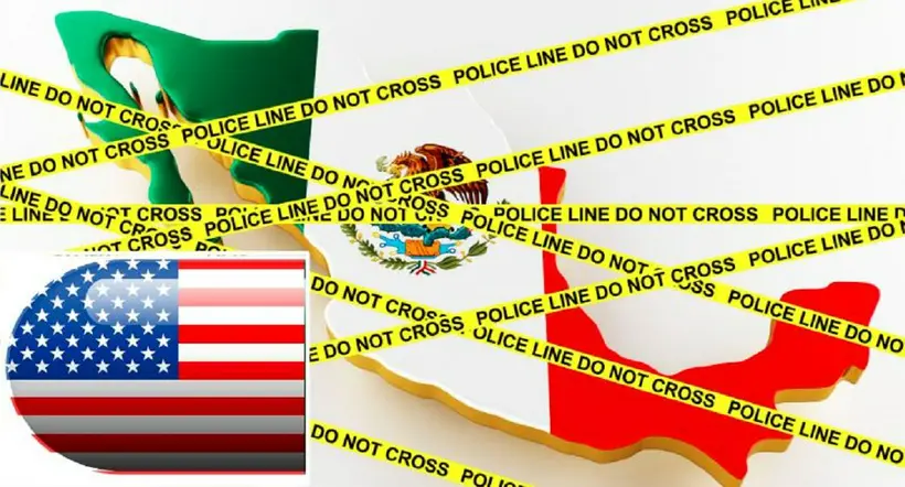 Banderas de México y Estados Unidos, que tienen varias ciudades entre las más violentas del mundo