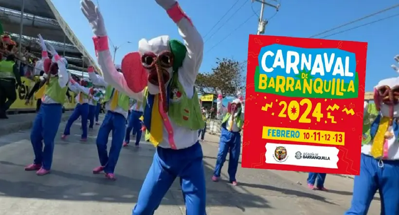 Marimondas danzando en el Carnaval de Barranquilla.