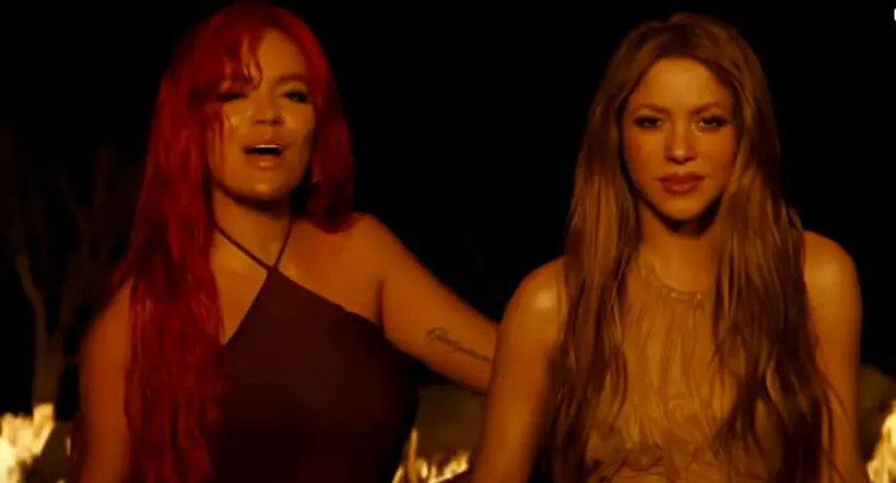 Karol G y Shakira, en video de 'TQG', a propósito de qué significa eso y triple M de la letra completa de la canción.