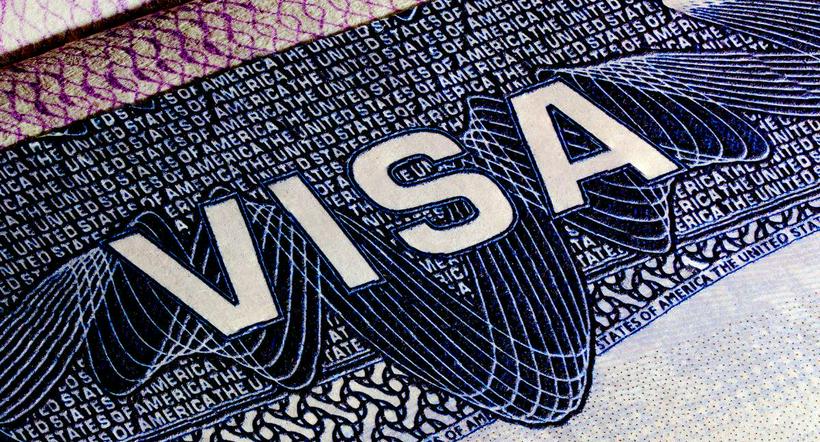 Foto de visa a propósito de permiso temporal para trabajar con visa F-1 en EE. UU.