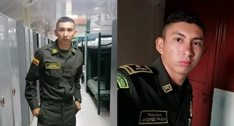 Andrés Prada Calderón tiene 21 años de edad y es patrullero de la Policía Nacional.
