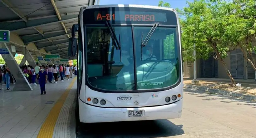 Bus de Transmetro en Barranquilla.
