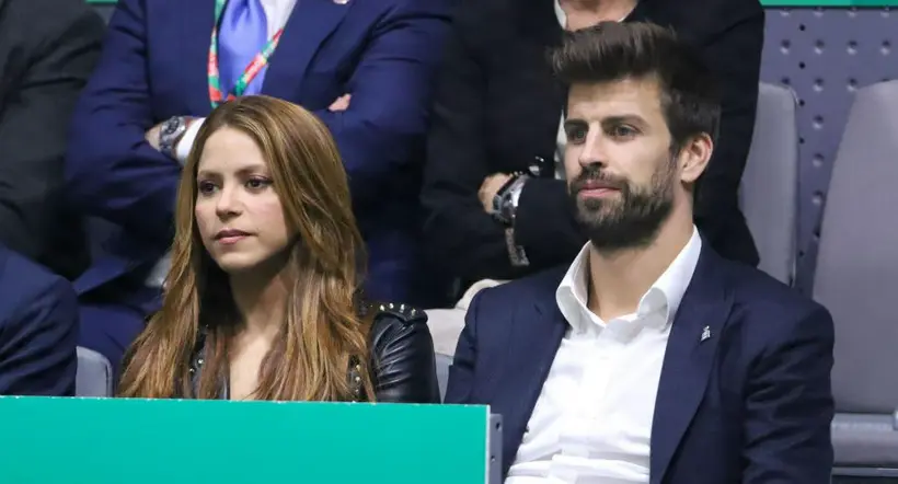 Shakira y Gerard Piqué en un partido de tenis