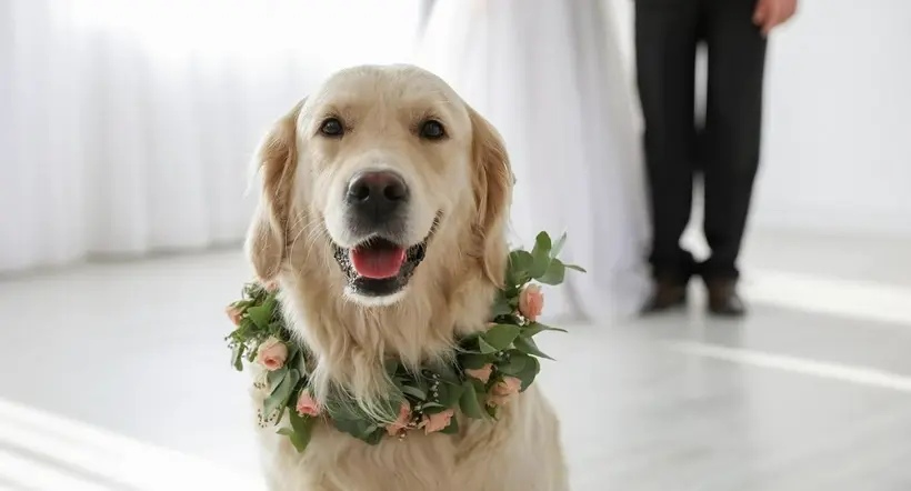 Imagen ilustrativa de animal en boda para nota de un perro que fue invitado a un matrimonio en México, pero sin su dueño. 