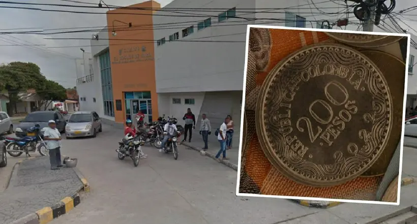 Niño que se tragó Moneda de $ 200 en Barranquilla.