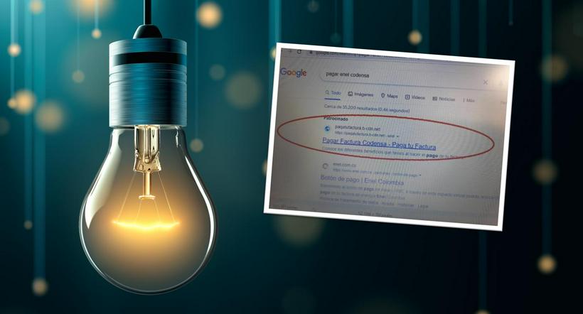 Enel Codensa: problemas para pagar el recibo de la luz en Colombia por fraude que relaciona links de Google.