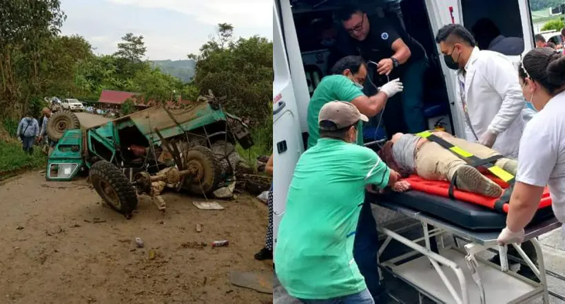 Tolima: accidente de tránsito dejó un muerto y 12 heridos por carro sin frenos