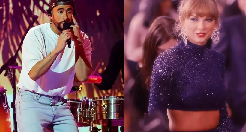 Taylor Swift a ritmo de Bad Bunny llega hasta el piso en los premios Grammy