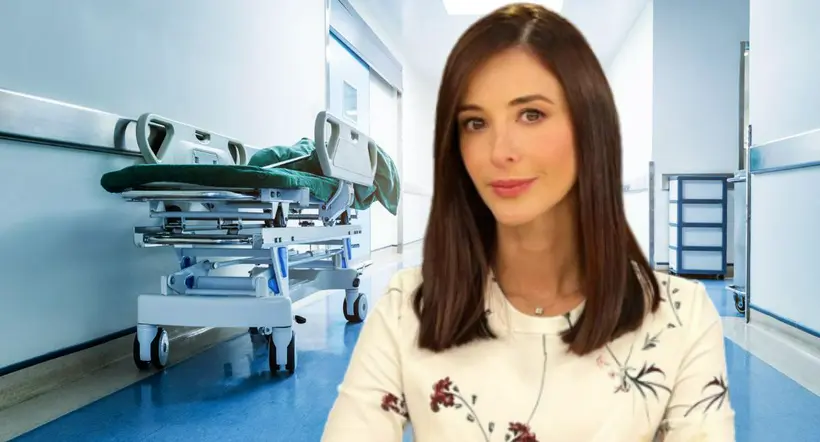 Alejandra Giraldo, de Noticias Caracol, está en el hospital y muestra foto.