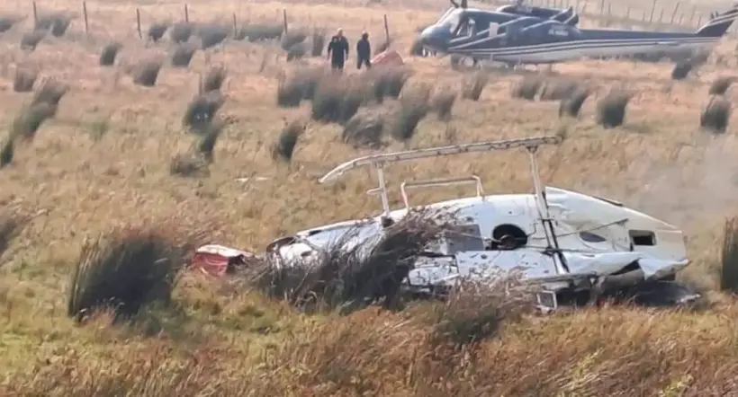 Helicóptero que atendía incendio en Chile se cayó y dejó 2 muertos.