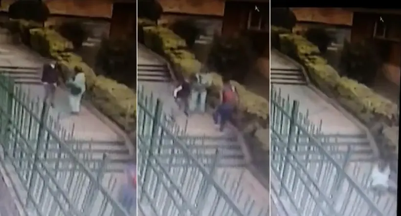 Abuela fue tirada por escaleras durante atraco en Bucaramanga.