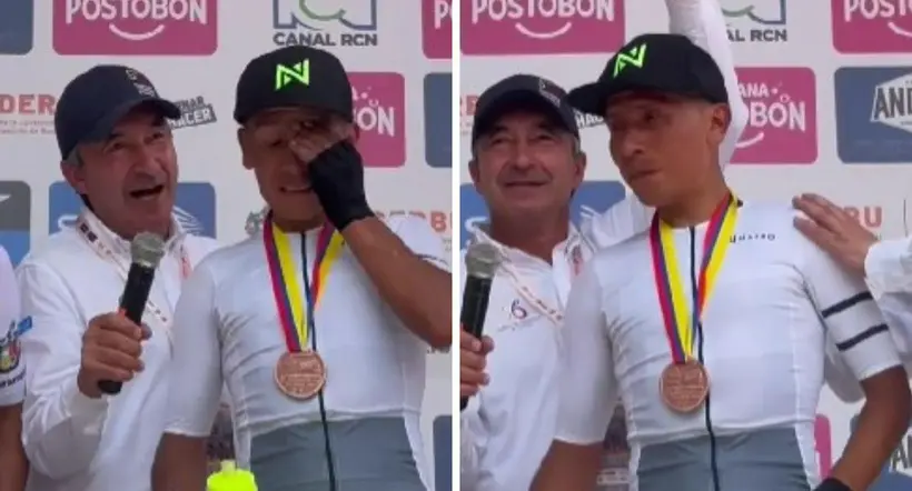 Nairo Quintana rompió en llanto al ser ovacionado en Nacionales de ciclismo