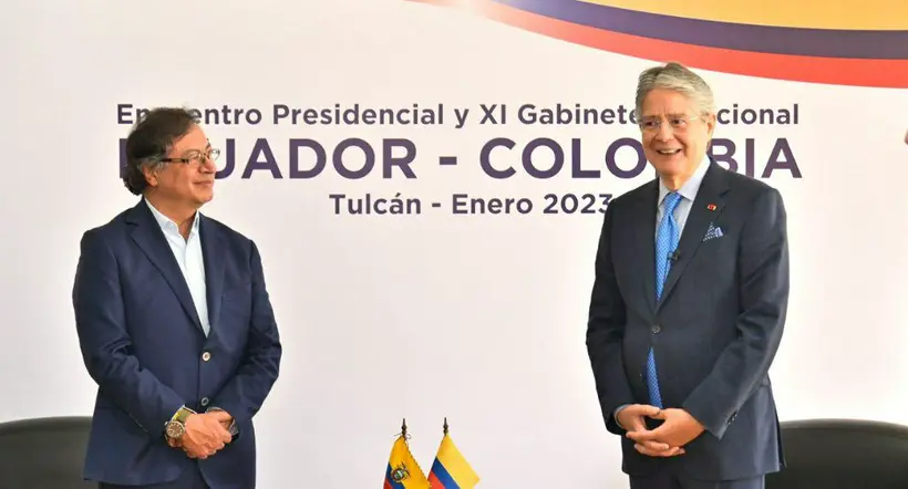 Gustavo Petro, presidente de Colombia, y Guillermo Lasso, presidente de Ecuador