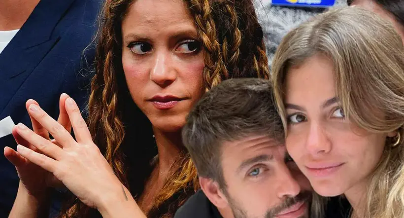 Shakira, fondo de foto de Gerard Piqué y Clara Chía que, se dice, se casarían en el cumpleaños de Shakira.
