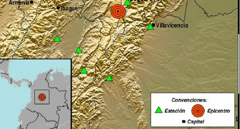 Imagen que ilustra el temblor en Colombia este 6 de febrero. 