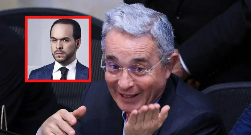 El expresidente Álvaro Uribe tuvo una acalorada discusión con un joven petrista y el abogado De La Esprilla quiso defenderlo. 