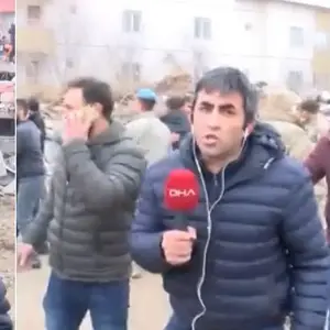 Periodista en Turquía vivió susto en vivo por terremoto que tumbó edificio a sus espaldas.