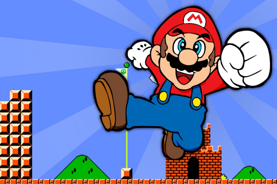 Originalmente, Mario socava a cabeça de Yoshi em 'Super Mario World