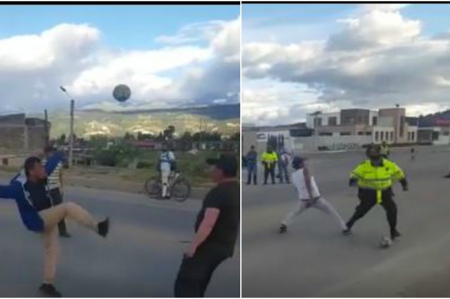 Policías y camioneros juegan partido de fútbol - Pulzo.com