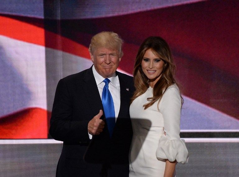 Donald Trump y Melania Trump durante la Convención Nacional Republicana. Pulzo.com
