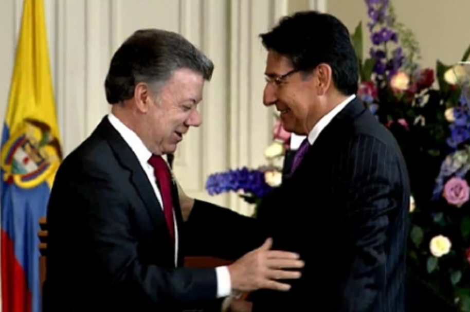Néstor Humberto Martínez y Juan Manuel Santos