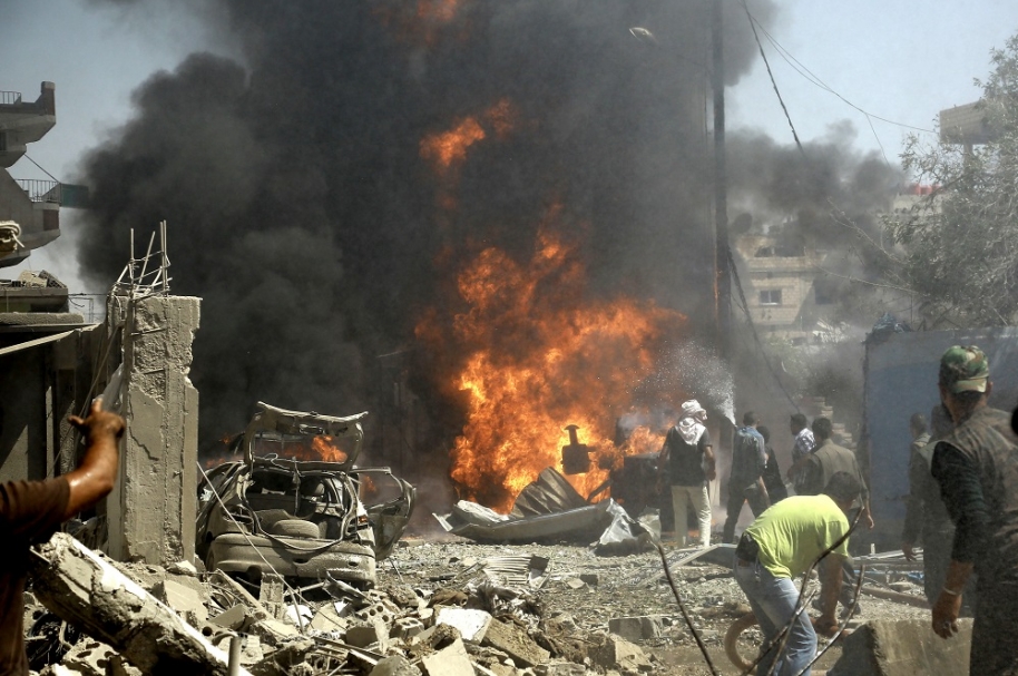 Bombardeo en Libia