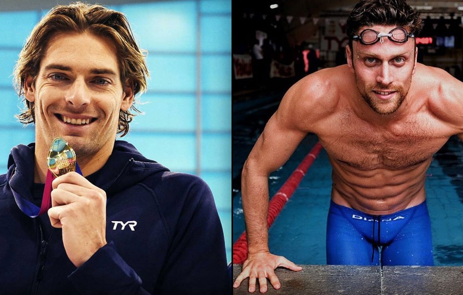 Camille Lacourt y Luca Dotto.