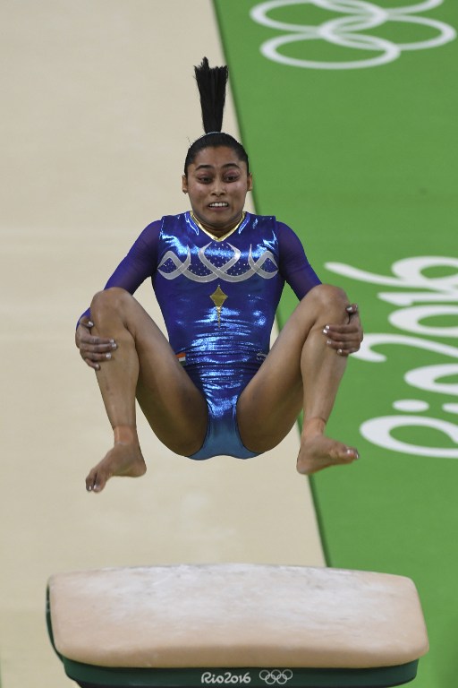 Dipa Karmakar, de India, en la final de salto femenino. Pulzo.com