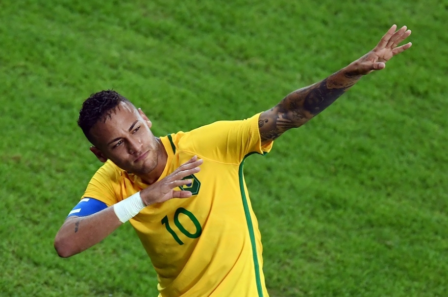 Neymar, autor del primer gol del partido