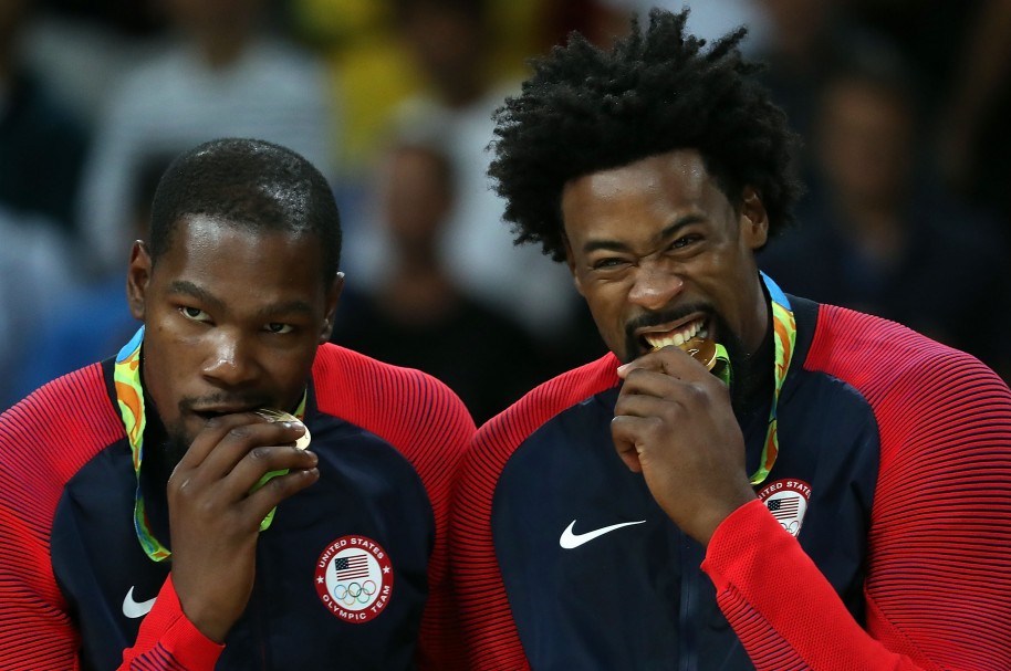 Kevin Durant y DeAndre Jordan en Río 2016