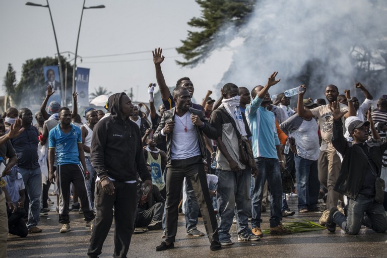 protestas violentas en Gabón por la reelección del presidente Ali Bongo.