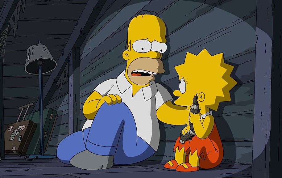 Homero y Lisa de Los Simpson