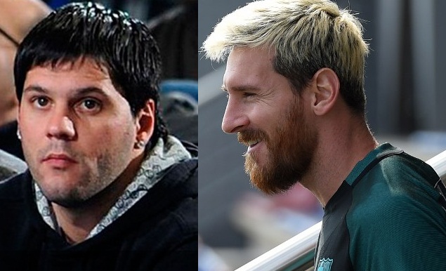 Lionel Messi y su hermano Matias Messi (izq.)