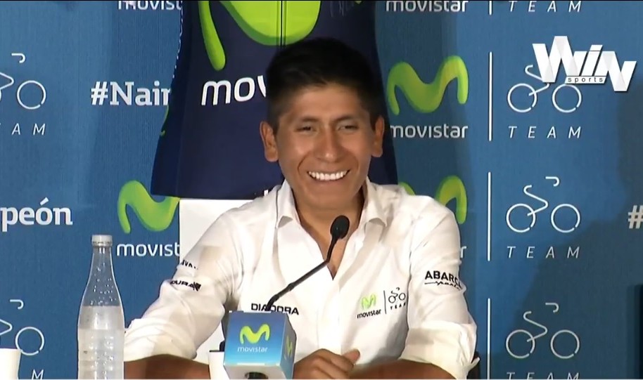 Nairo Quintana en rueda de prensa