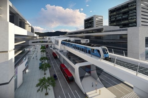 Metro elevado en Bogotá