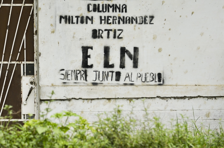 Grafiti del Eln, en el Cauca