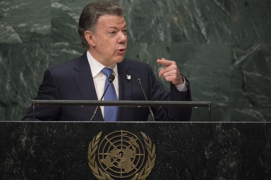 Juan Manuel Santos ante la ONU.