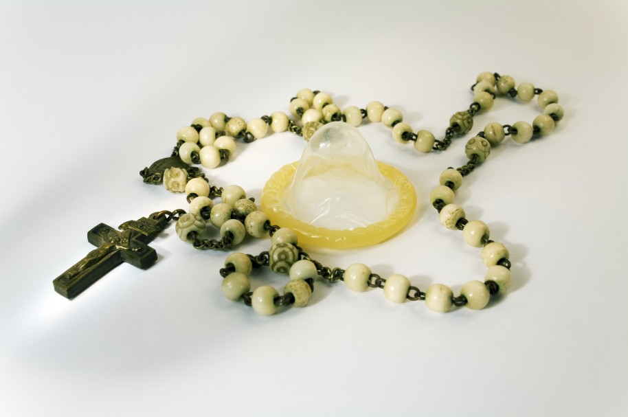 condom and rosary