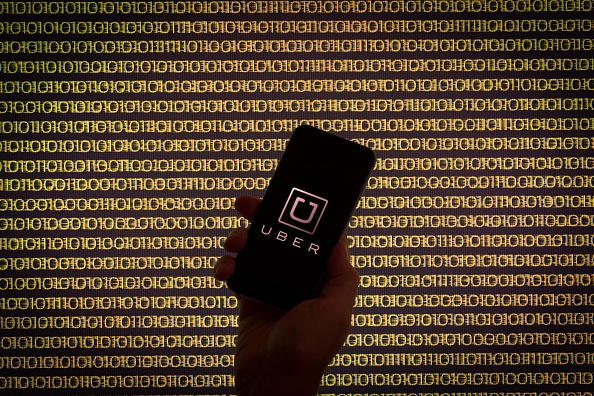Uber Logo on an iPhone