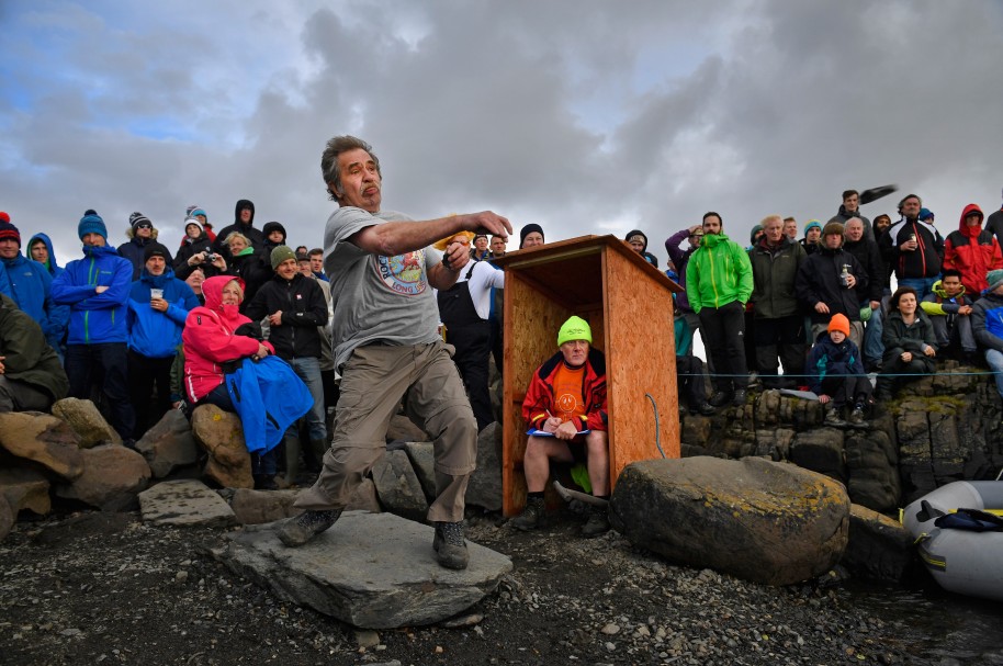 Lanzamiento de piedra 2016, Isla de Eisdeal, Escocia